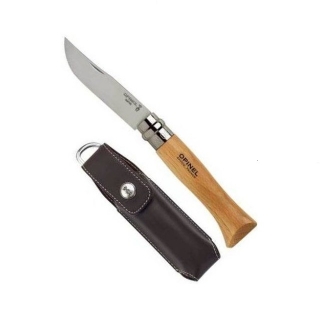 Zavírací nůž 8,5 cm N°08 + pouzdro CLASSIC STAINLESS STEEL - OPINEL