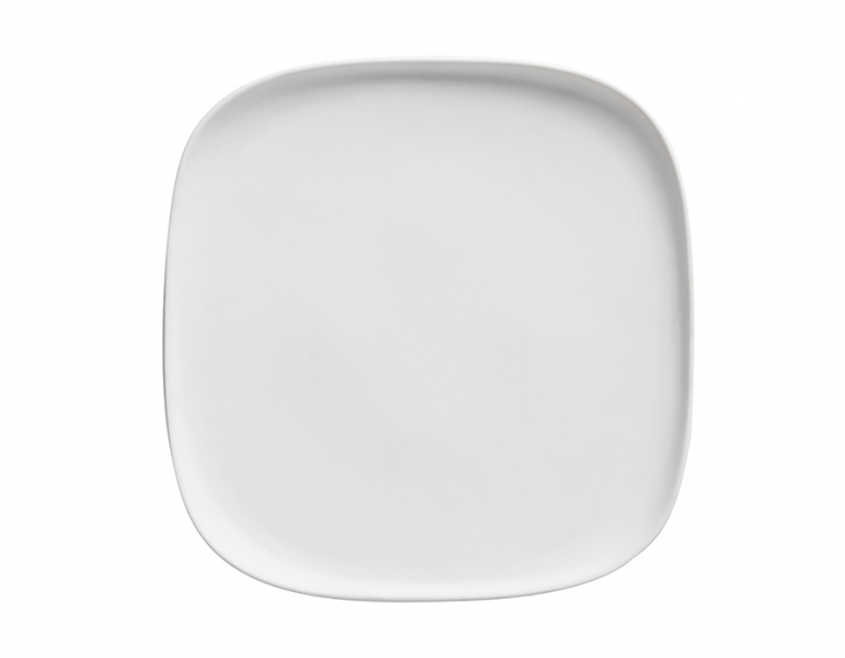 Čtvercový talíř 25,5 cm, bílý, Elemental - Maxwell&Williams