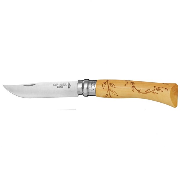 Zavírací nůž 8 cm N°07 listy ENGRAVINGS - OPINEL