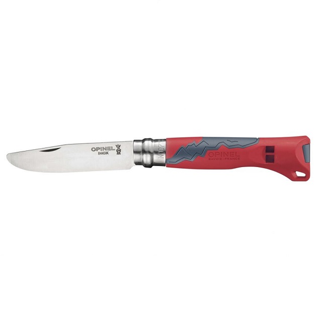 Dětský zavírací nůž 7 cm N°07 červená OUTDOOR JUNIOR - OPINEL