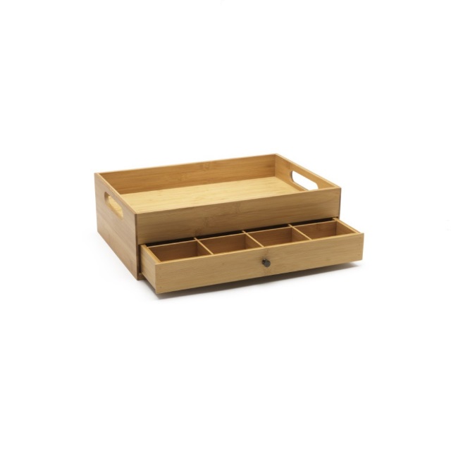 Bambusová krabička na čaj s tácem - Bredemeijer