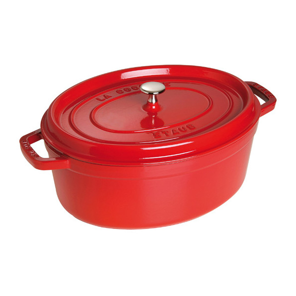 Hrnec s poklicí oválný 37 cm višňová - Staub
