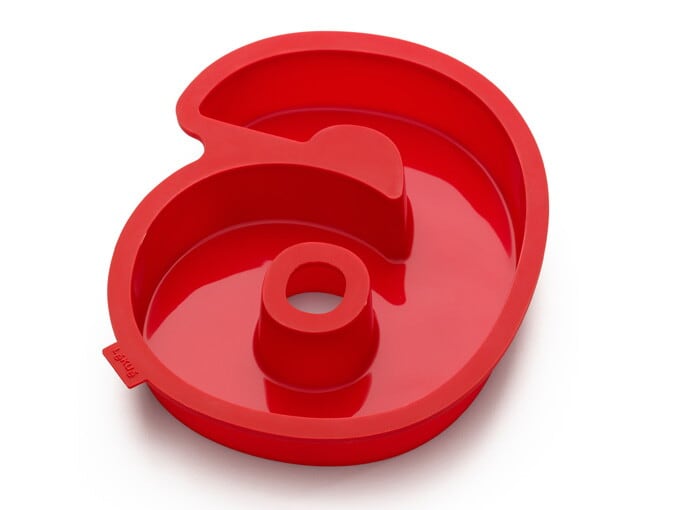 Silikonová forma na dort ve tvaru čísla 6, červená - Lékué