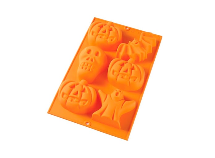 Silikonová forma na dezerty Halloween, 6 ks, oranžová - Lékué
