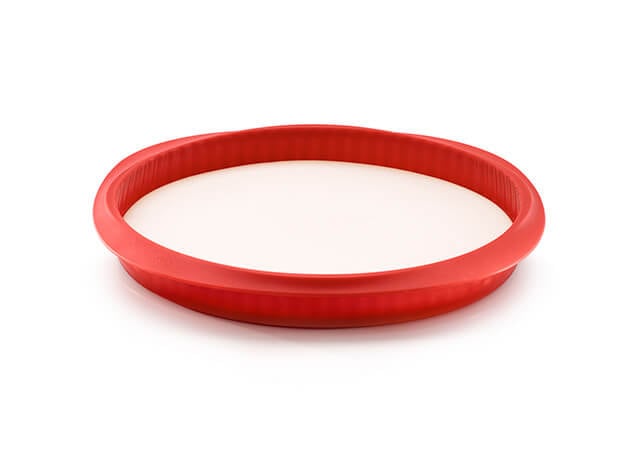 Silikonová forma na quiche s oddělatelným talířem, 28 cm, červená - Lékué