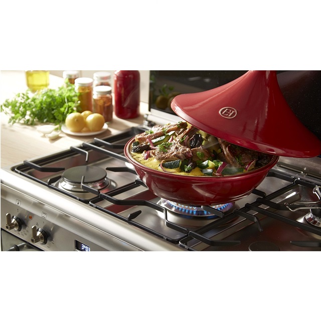 Tajine 27 cm červený Burgundy E-balení - Emile Henry