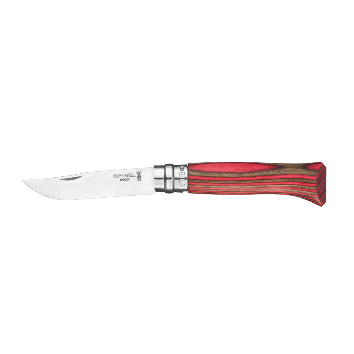Zavírací nůž N°08 Stainless Steel, finská bříza červená, 8.5 cm - Opinel