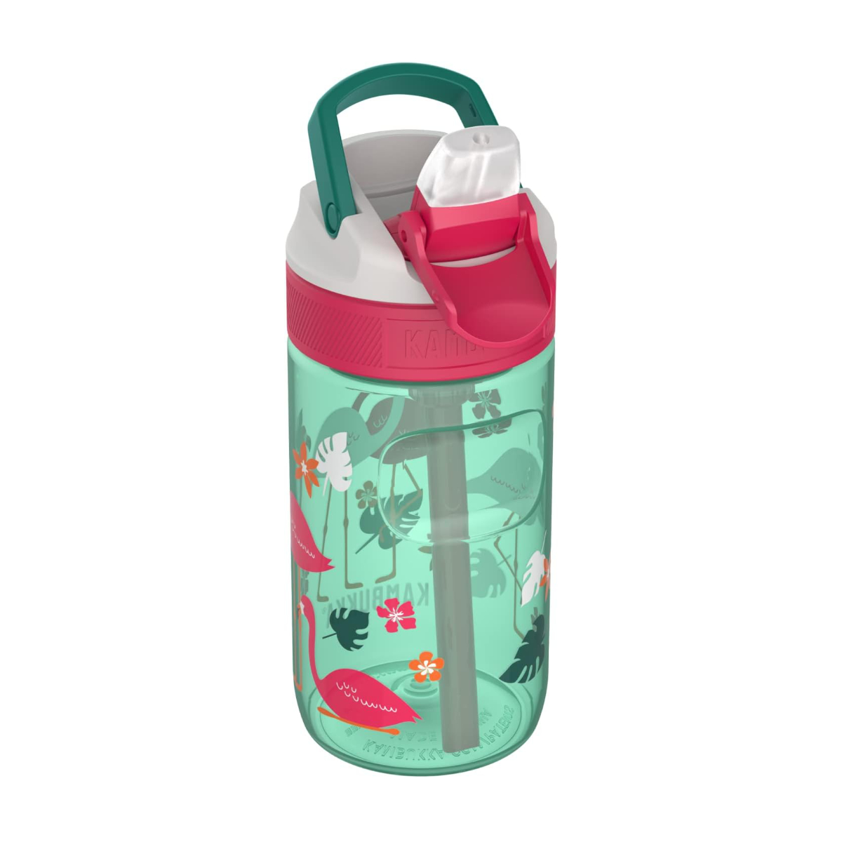 Láhev na vodu pro děti Lagoon, Pink Flamingo, 400 ml - Kambukka