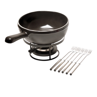 Set na sýrové fondue antracitový Charcoal - Emile Henry