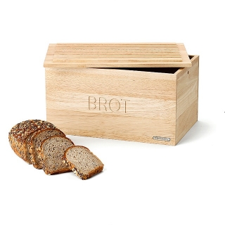 Dřevěný chlebník 34,5 x 23 cm gumovník - Continenta