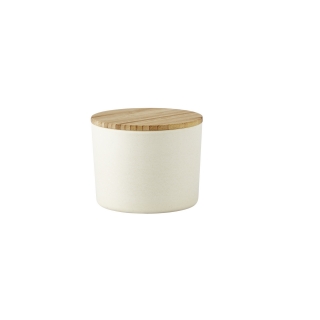 Dóza na potraviny s víkem 0,6 l, krémově bílá, bambus - Villa Collection