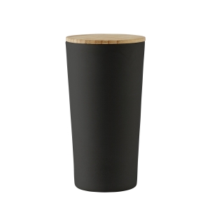 Dóza na potraviny s víkem 1,6 l, černá, bambus - Villa Collection