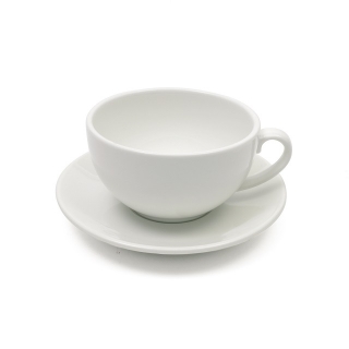 Šálek s podšálkem na cappuccino 320 ml, WHITE BASICS  - Maxwell&Williams