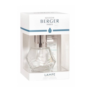 Katalytická lampa transparentní, GEOMETRY + 180 ml Verbena - MAISON BERGER PARIS