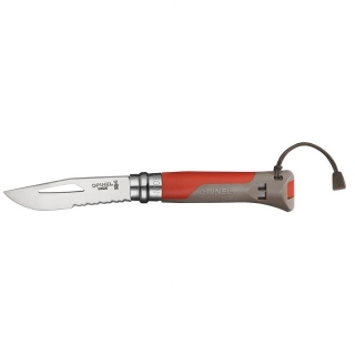 Zavírací nůž 8,5 cm N°08 červená MULTIFUNCTION - OPINEL