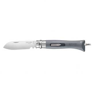 Zavírací kutilský nůž Opinel 8 cm N°09 šedá MULTIFUNCTION - OPINEL
