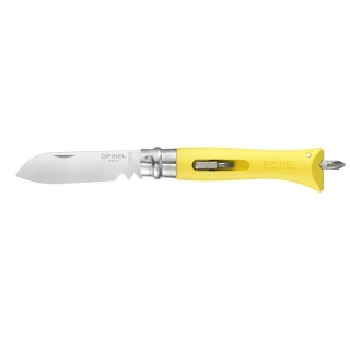 Zavírací kutilský nůž Opinel 8 cm N°09 žlutá MULTIFUNCTION - OPINEL