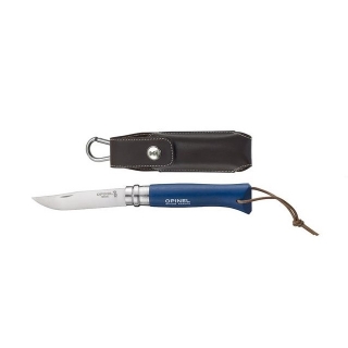 Zavírací nůž 8,5 cm N°08 modrá + pouzdro COLORAMA - OPINEL