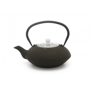 Konvička na čaj s porcelánovým víkem Yantai 1,2l hnědá - Bredemeijer