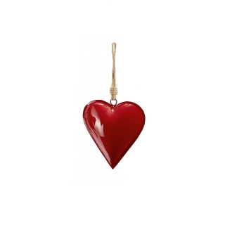 Kovové srdce 17 cm tm. červené HAMBURGER HERZ - PHILIPPI