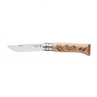 Zavírací nůž 8,5 cm N°08 lyžař ENGRAVINGS - OPINEL