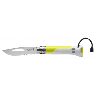 Zavírací nůž 8,5 cm N°08 fluo žlutá MULTIFUNCTION - OPINEL