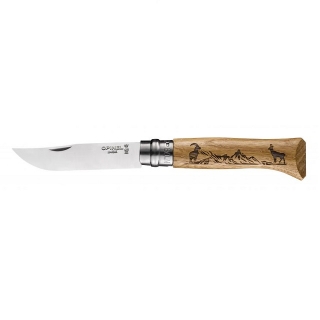 Zavírací nůž 8,5 cm N°08 kamzík ENGRAVINGS - OPINEL