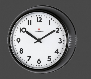 Retro nástěnné hodiny černé 24 cm - Zassenhaus