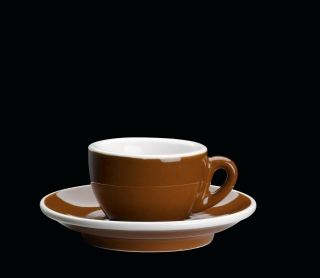 Porcelánový šálek na espresso ROMA hnědý 50 ml - Cilio
