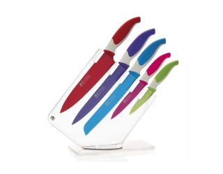 Sada 5 nožů ve stojanu barevné - Maxwell&Williams