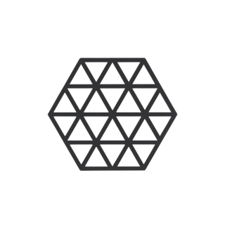 Silikonová podložka pod hrnec Triangles 1 ks, černá - Zone Denmark