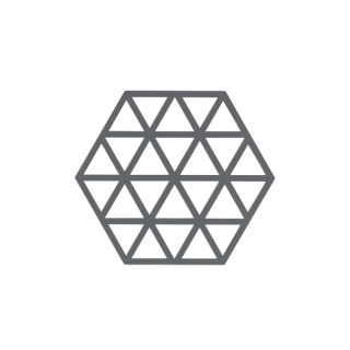 Silikonová podložka pod hrnec Triangles 1 ks, šedá - Zone Denmark