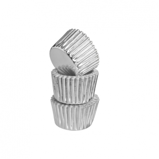 Sada papírových mini košíčků Cupcake Cases, 40 ks, stříbrné - Mason Cash