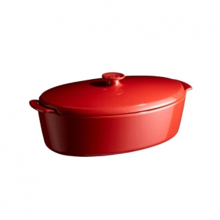 Oválná forma na pečení, 5.8 l, červená granátová, e-balení - Emile Henry