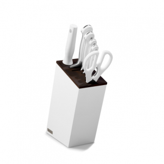 Blok na nože s 6 noži Classic White (varianta Nůž na chleba) - Wüsthof Dreizack Solingen