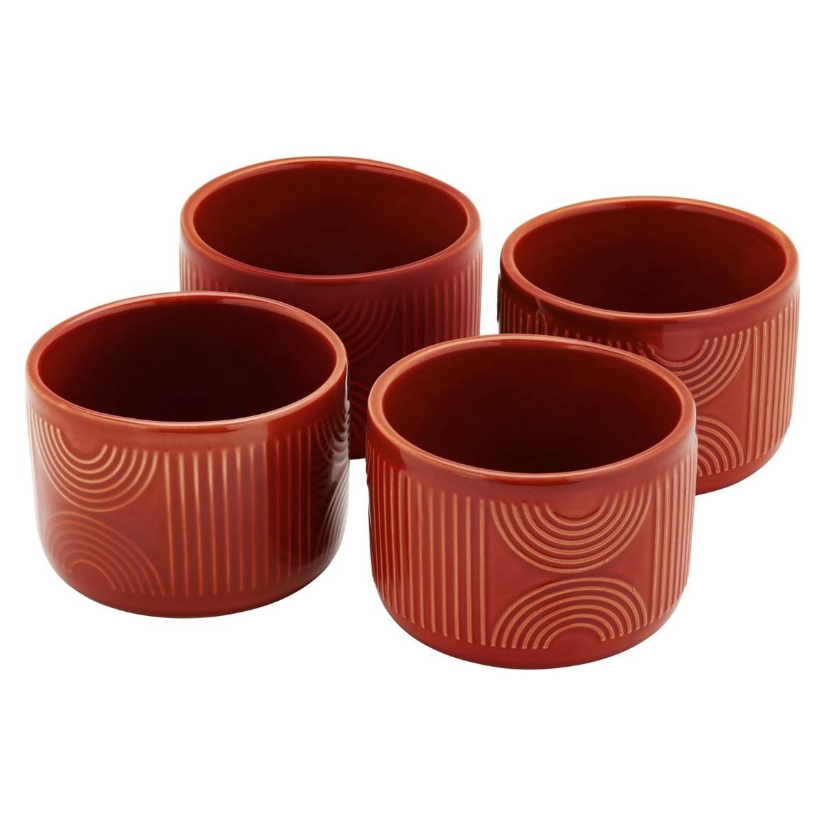 Maxwell & Williams Sada 4 ks zapékacích mističek Ramekin Terracotta, Arc, 10 cm